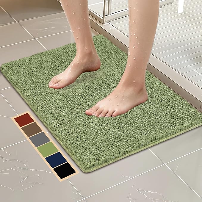 Bcoimo 30"×20" Absorbent Bath Mat, Non-Slip by Bcoimo