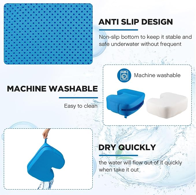 Suzile 2 Pcs Hot Tub Booster Seat Weighted Spa Bathtub Booster Inflatable - Image 5