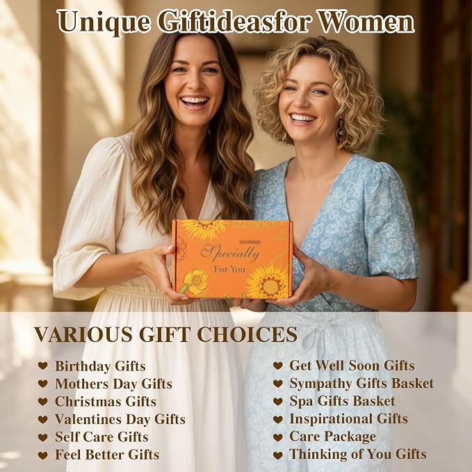 Self Care Gifts for Women, Spa Gift Box for Women, 8-in-1 Relaxing Gift Set - Image 3