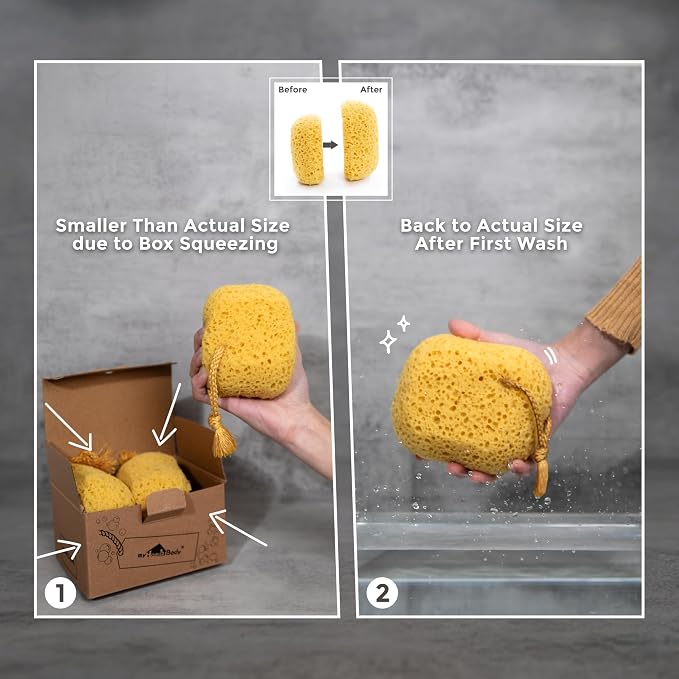 myHomeBody Bath Sponge, Foam Loofah, Body Scrubber - Image 4