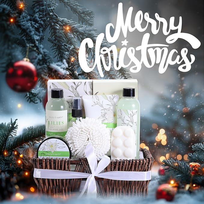 Spa Gift Baskets For Women Body & Earth 10pcs Spa Gifts For Women, Lily Gift - Image 2