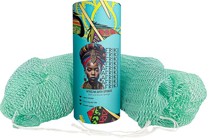 AFRIKI African Net Sponge – Exfoliating Body Scrubber, All Skin Types | 45 in by AFRIKI