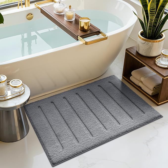 LUMI Soft Absorbent Bathroom Rugs, Non Slip Bath Mats - Image 3