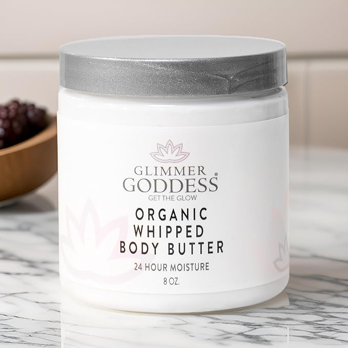 GLIMMER GODDESS Organic Whipped Body Butter 8 oz by GlimmerGoddess%C2%AEOrganicSkinCare