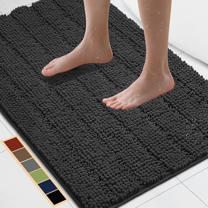Bcoimo 36"×24" Chenille Bath Mat – Non-Slip by Bcoimo