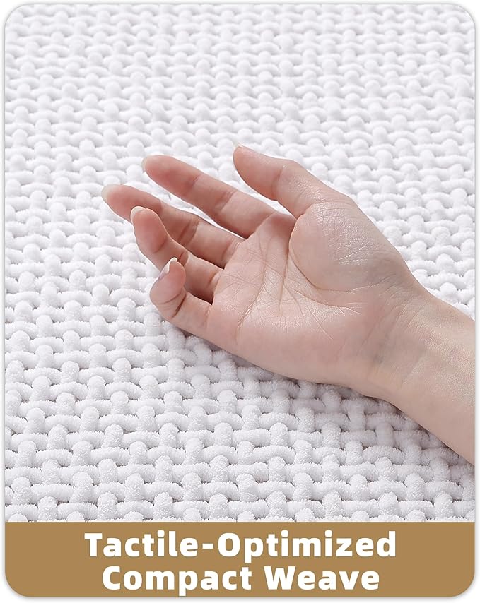 Color&Geometry Rubber Backed Waffle Bath Mat Non Slip Machine Washable Bathroom - Image 4