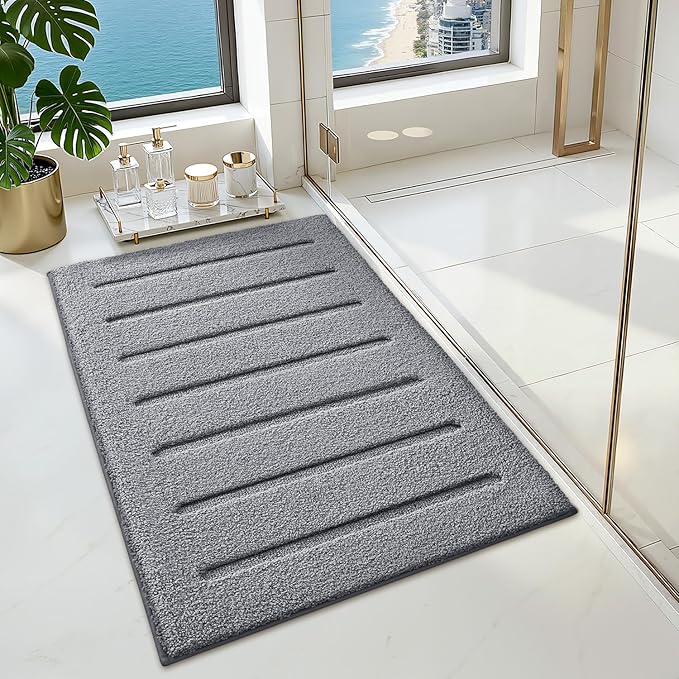 LUMI Soft Absorbent Bathroom Rugs, Non Slip Bath Mats - Image 5