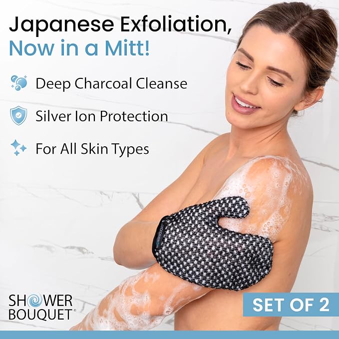 Japanese Exfoliating Mitt 2-Pack - Image 2