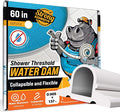 Shower Threshold Water Dam Barrier 60" Rounded by ExploreHippoDam