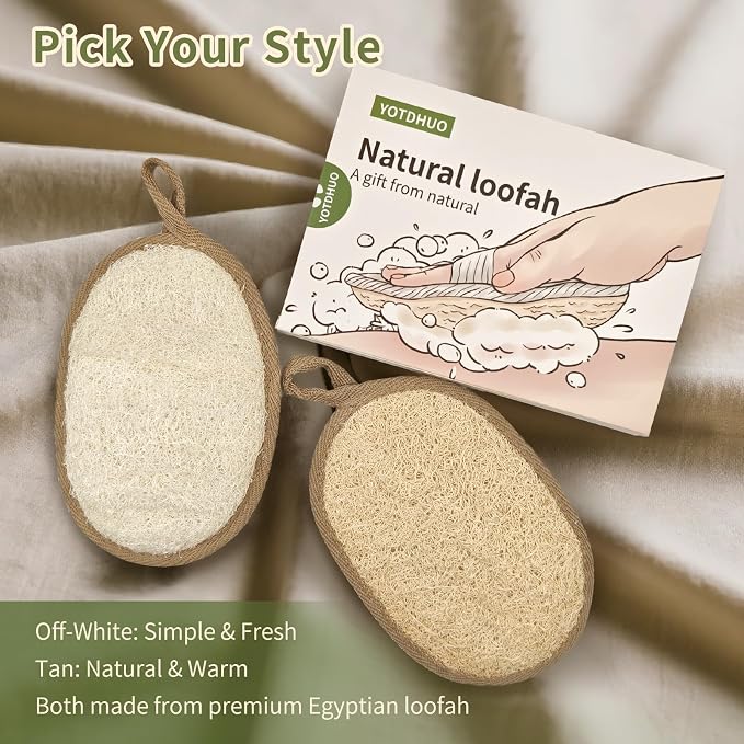 Natural Loofah with Handle, Back Scrubber - Image 6