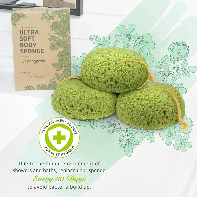 Spongentle Deep Cleansing Body Loofah Sponge, Natural Colors, - Image 6