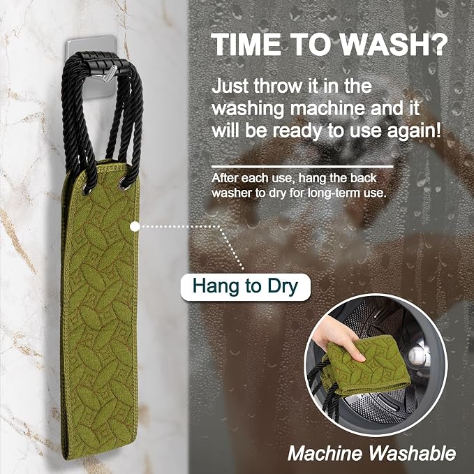 Exfoliating Back Scrubber for Use in Shower, 38.5 Inch Back Washer - Image 6