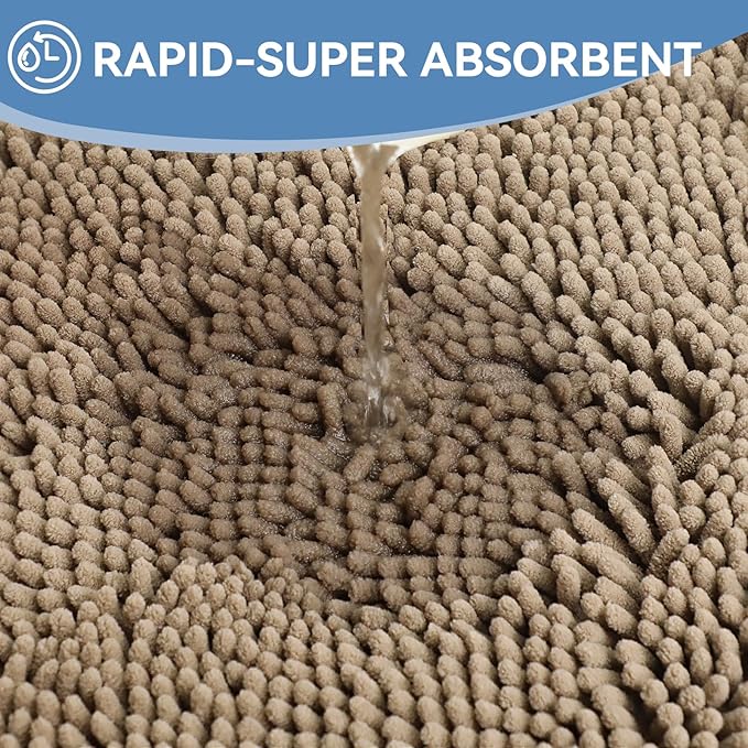Bcoimo 30"×20" Absorbent Bath Mat, Non-Slip - Image 5
