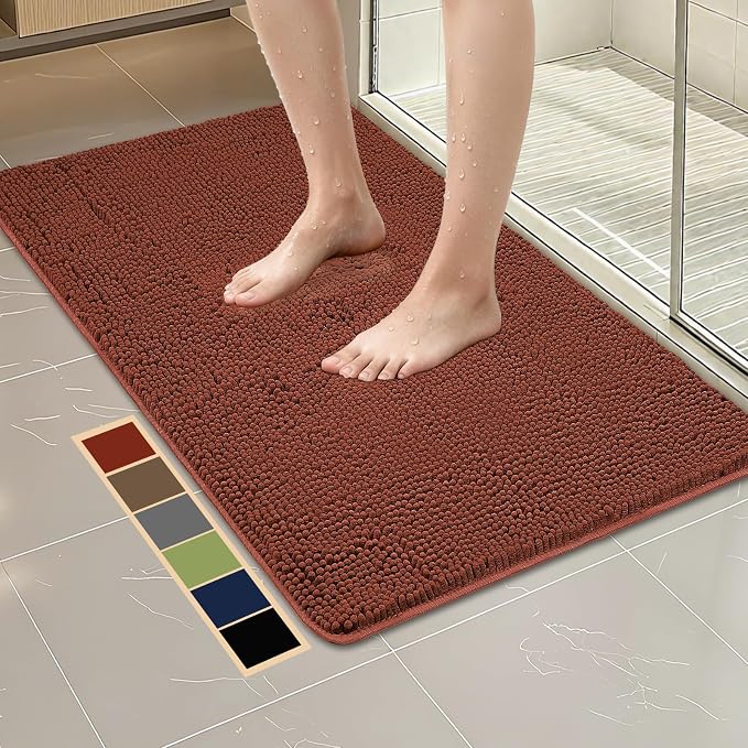 Bcoimo 44"×24" Absorbent Bath Mat, Non-Slip by Bcoimo