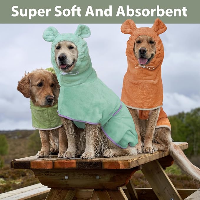 Dog Bathrobe Super Absorbent Towel Robe - Image 6