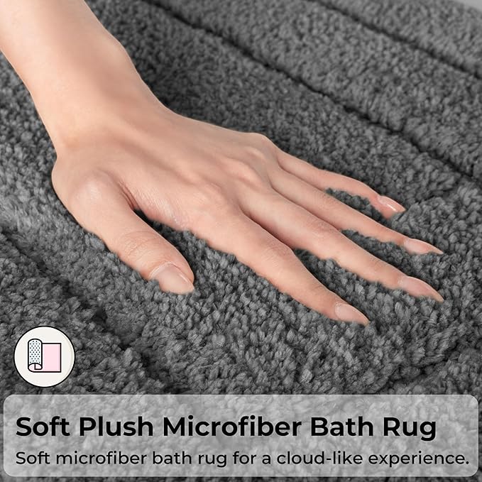 GRANNY SAYS Bathroom Rugs Sets 3 Piece, Soft Absorbent Microfiber Bath Mats - Image 3