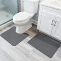 Bathroom Rugs Set 2 Pieces, Thin Bathroom Mats, Toilet Rugs, Quick Dry by BosapDirect