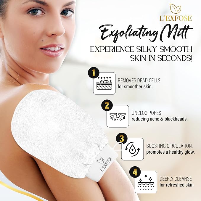L'Exfose Kessa Hammam Deep Exfoliating Glove - Image 2