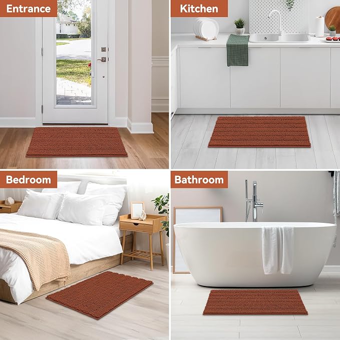 Bcoimo 36"×24" Chenille Bath Mat – Non-Slip - Image 7