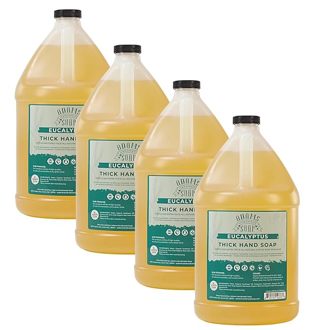 Adams Handmade Soap Thick Organic Castile Liquid Hand Soap 1 Gallon Refill by AdamsHandmadeSoap