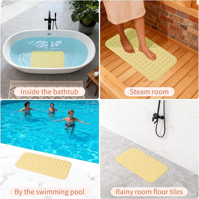 Anti-Slip Bathtub Shower mat, 27.5×14.5（Approximately 70×37cm） inch Soft - Image 7