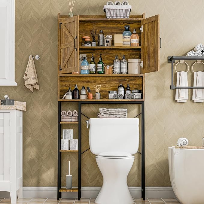Vabches Over The Toilet Storage Cabinet, Farmhouse Storage Cabinet Over Toilet - Image 3