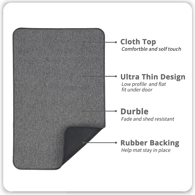 Bathroom Rugs Set 2 Pieces, Thin Bathroom Mats, Toilet Rugs, Quick Dry - Image 2
