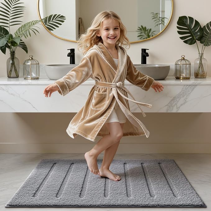 LUMI Soft Absorbent Bathroom Rugs, Non Slip Bath Mats - Image 8