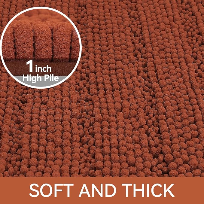 Bcoimo 36"×24" Chenille Bath Mat – Non-Slip - Image 3