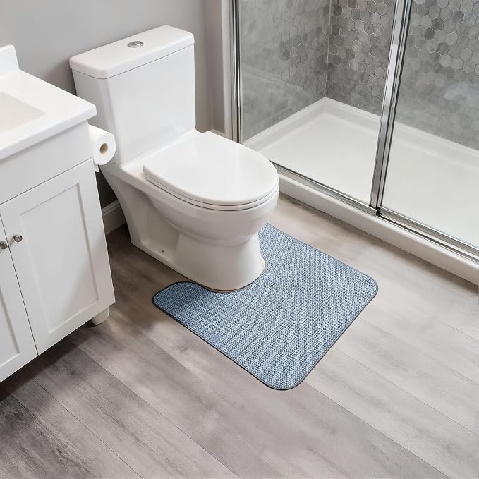 Toilet Rugs U Shaped Bathroom Rug, Machine Washable Non Slip Quick Dry Super - Image 6