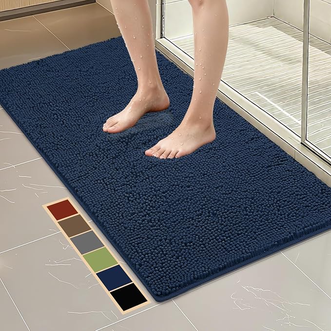 Bcoimo 48"×24" Absorbent Bath Mat, Non-Slip by Bcoimo