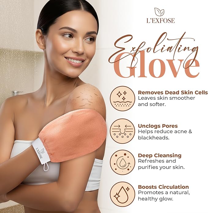 L'Exfose Kessa Hammam Deep Exfoliating Glove 2pc - Image 2
