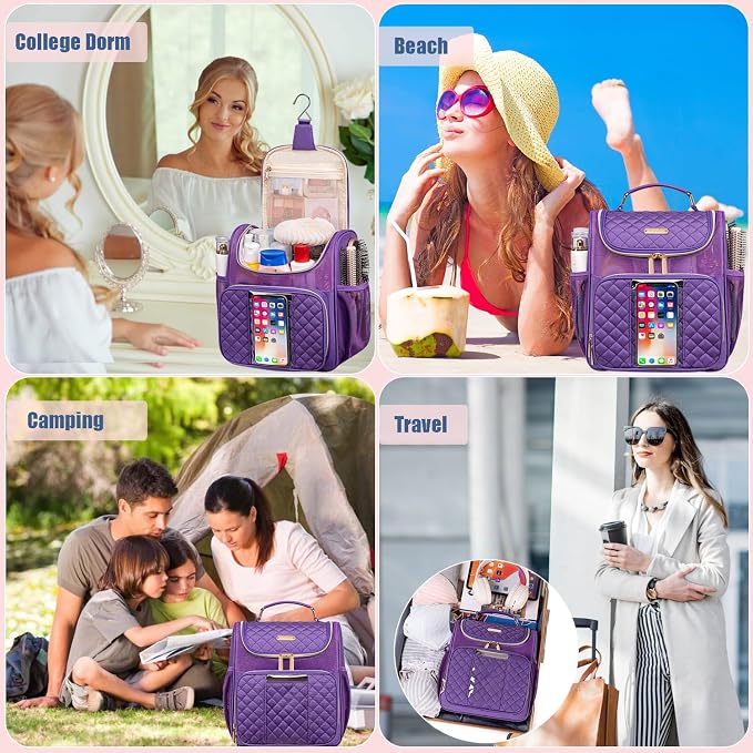 Large Toiletry Bag for Women Men, Portable Shower Caddy For College Dorms - Image 8
