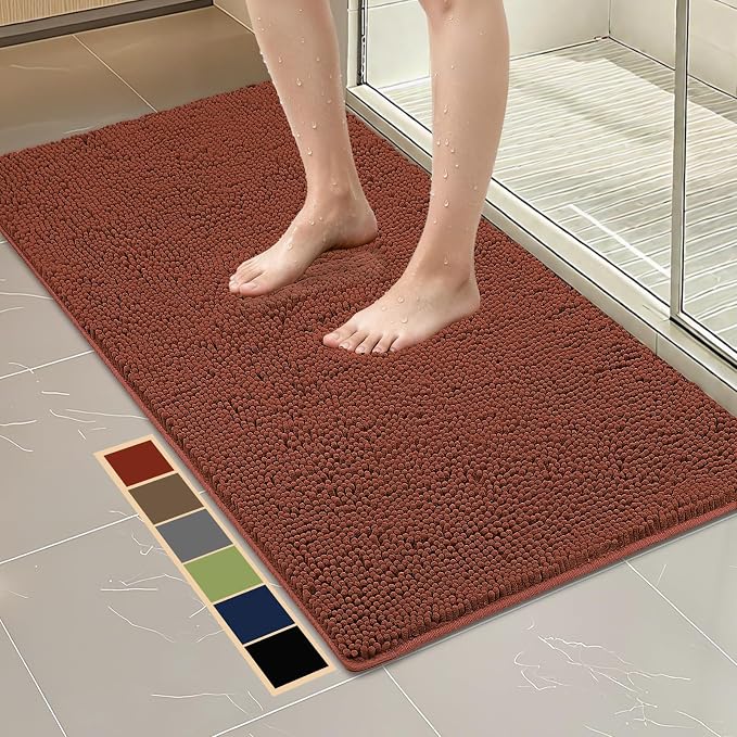 Bcoimo 48"×24" Absorbent Bath Mat, Non-Slip by Bcoimo