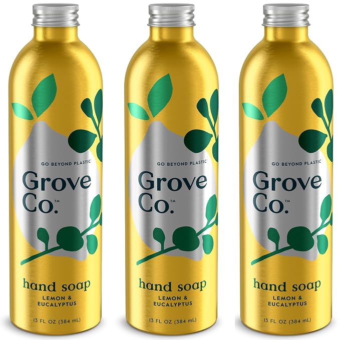 Grove Co. Hydrating Gel Hand Soap Refills | Plastic-Free Liquid Hand Soap by GroveCo