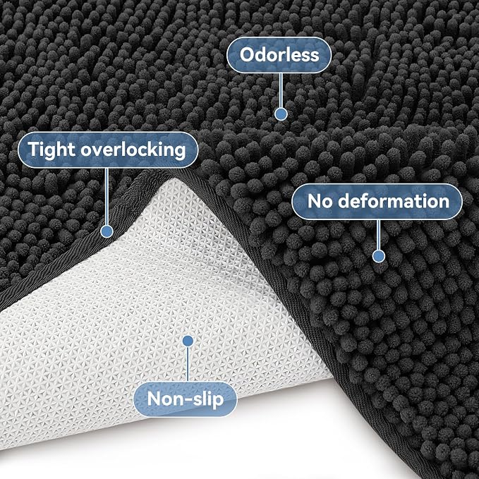 Bcoimo 48"×24" Absorbent Bath Mat, Non-Slip - Image 4