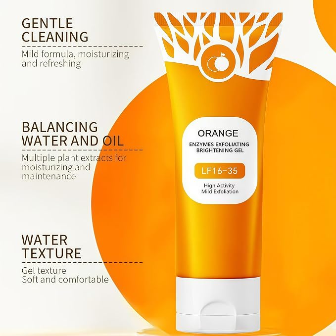Orange Exfoliating Gel for Face and Body, 2025 Exfoliating Cleansing Gel Scrub - Image 2