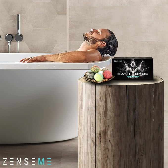 Bath Bombs for Men, Gift Set of 8 Scented Organic Handmade Bath Bombs of 2.5 oz - Image 5