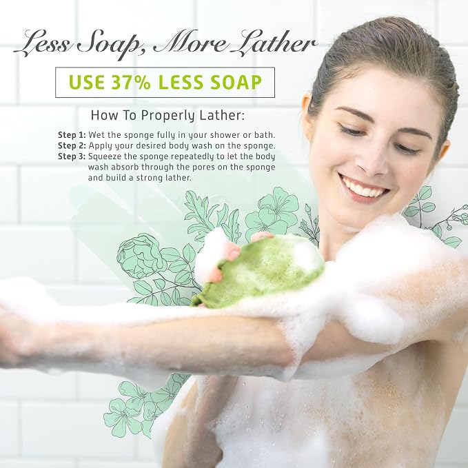 Spongentle Deep Cleansing Body Loofah Sponge, Natural Colors, - Image 3