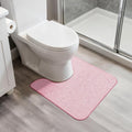 Toilet Rugs U Shaped Bathroom Rug, Machine Washable Non Slip Quick Dry Super by BosapDirect