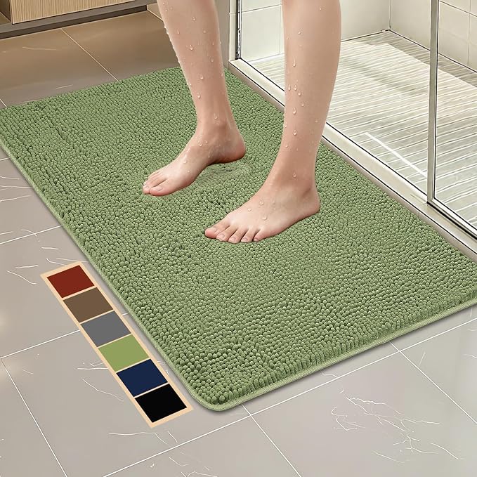 Bcoimo 44"×24" Absorbent Bath Mat, Non-Slip by Bcoimo