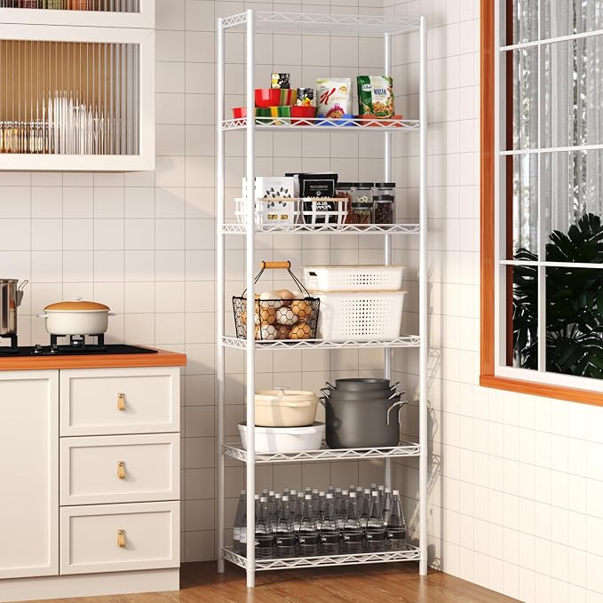 HOMEFORT 6-Tier Wire Shelving, 6 Shelves Unit Metal Storage Rack, Durable - Image 2