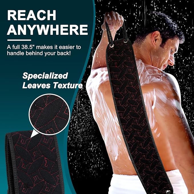 Exfoliating Back Scrubber for Use in Shower, 38.5 Inch Back Washer - Image 2