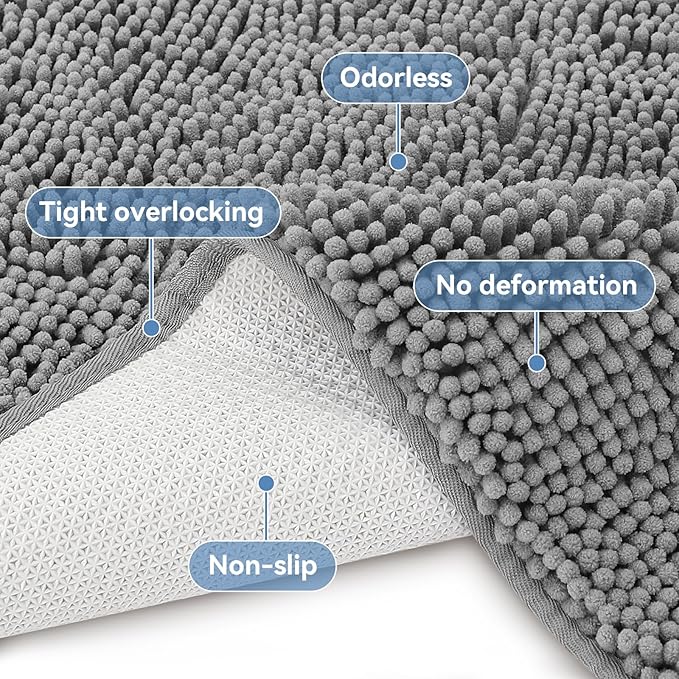 Bcoimo 70"×24" Absorbent Bath Mat, Non-Slip - Image 4