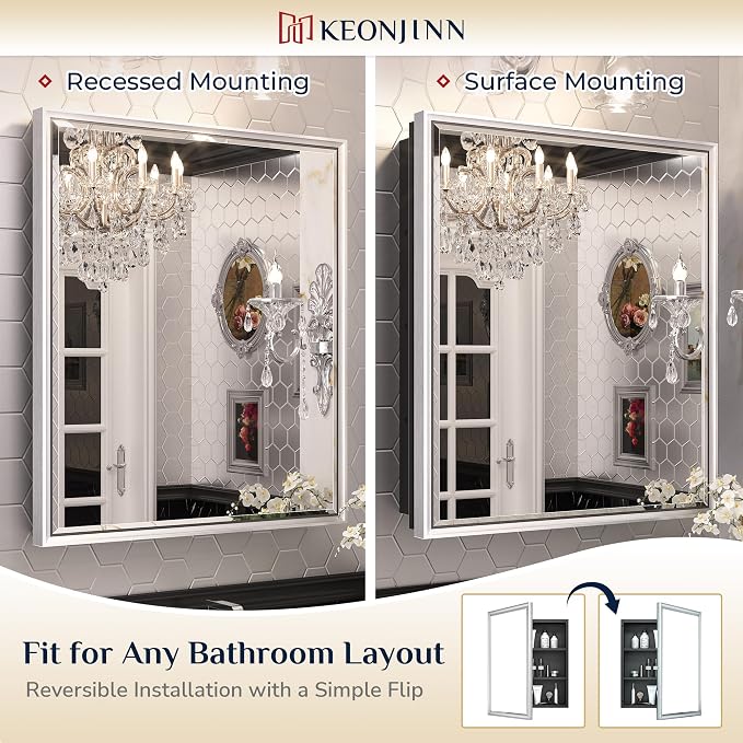 Keonjinn 48” x 30” Medicine Cabinets - Image 7