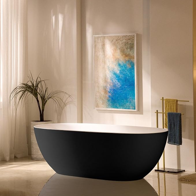 WOODBRIDGE 69" L x 32" W Luxury Contemporary Solid Surface Stone Resin - Image 3