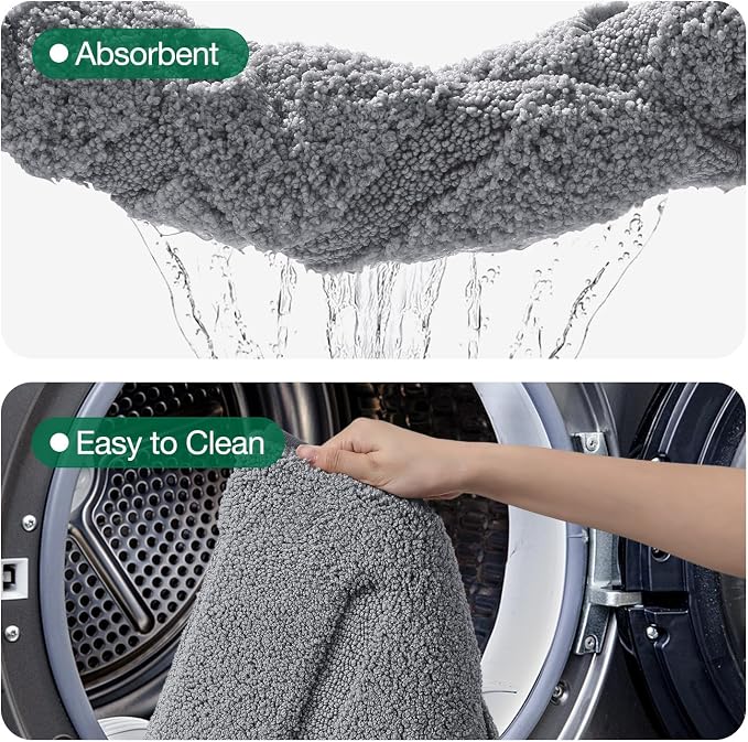 LUMI Soft Absorbent Bathroom Rugs, Non Slip Bath Mats - Image 7