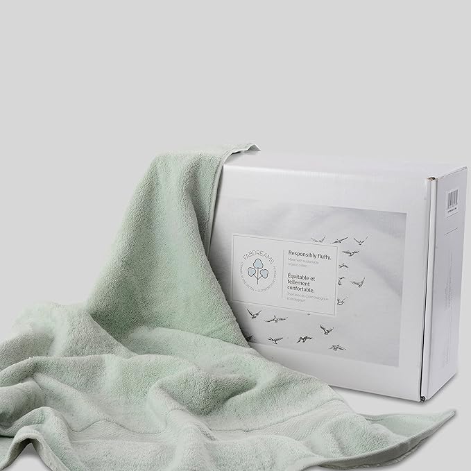 Fabdreams 100% Organic Cotton Bath Sheet Set of 2 700 GSM Oversized Towels - Image 4