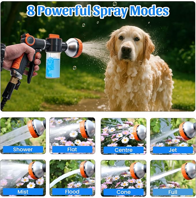 Dog Washing Hose Attachment–ALL IN ONE Dog Bath Supplies, Hose Soap Sprayer - Image 7