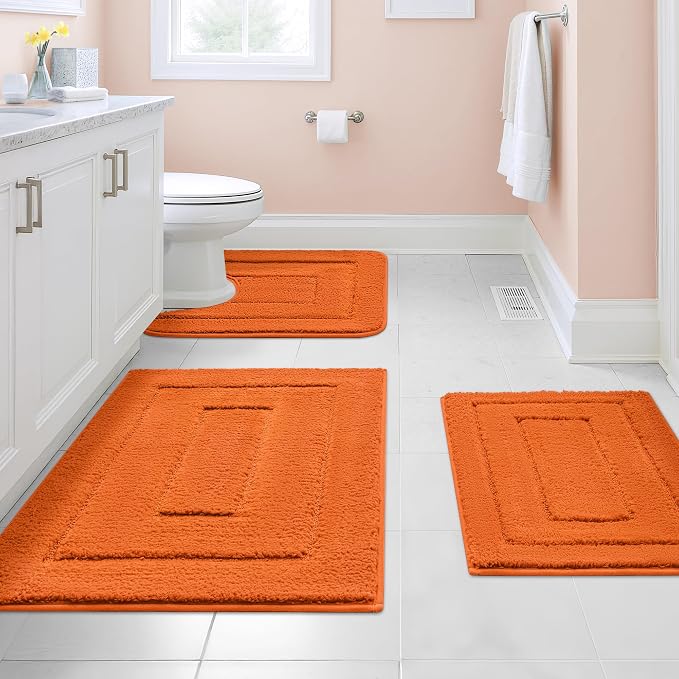 Granny SAYSBathroom Rugs Sets 3 Piece, Soft Absorbent Microfiber Bath Mats by GRANNYSAYS